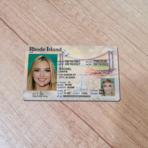 Rhode Island driver license template