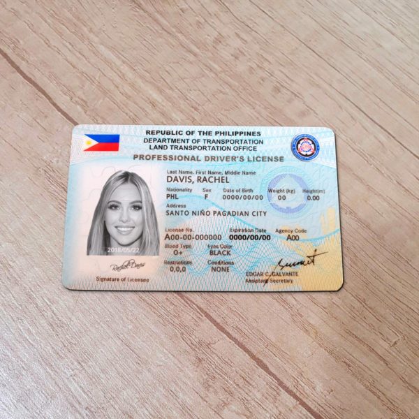 Philippines driver license template