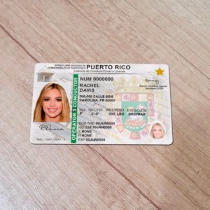 Puerto Rico driver license template