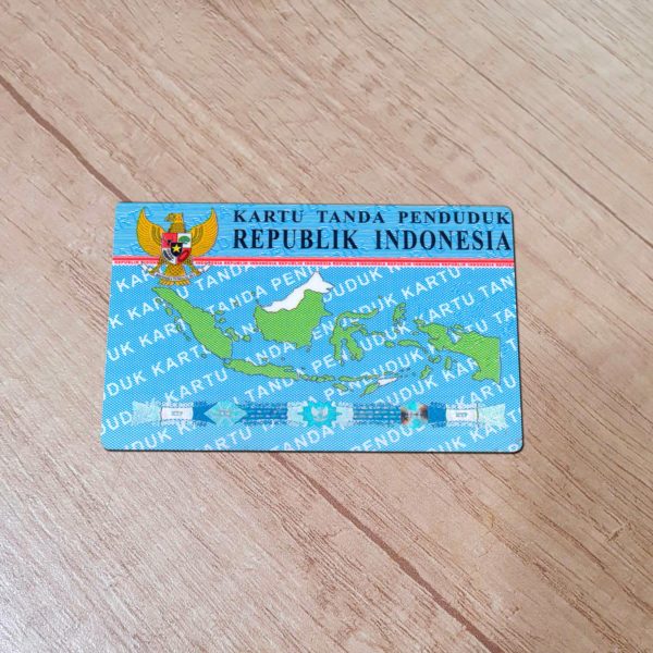 Indonesia Id template back side