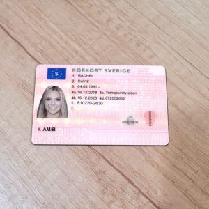 Sweden driver license template