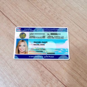 Thailand driver license template