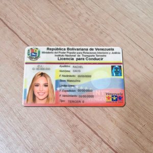 Venezuela driver license template