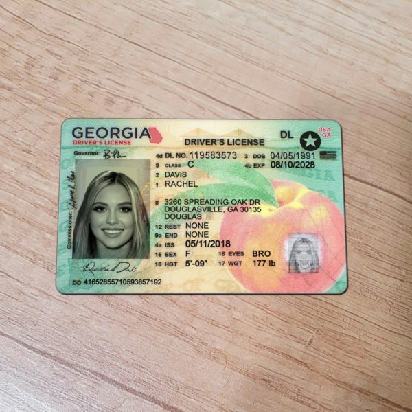 Georgia Driver License template