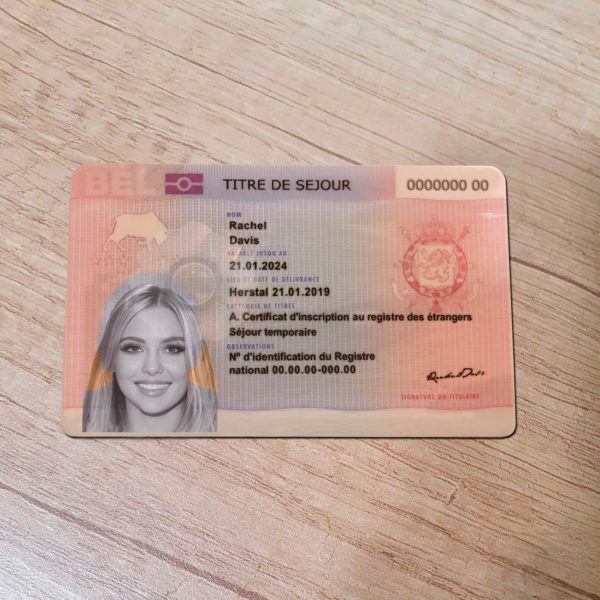 Belgium residence permit template
