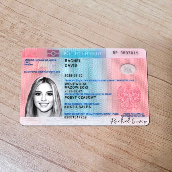 Poland residence permit template
