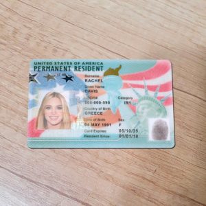 Green Card residence permit template