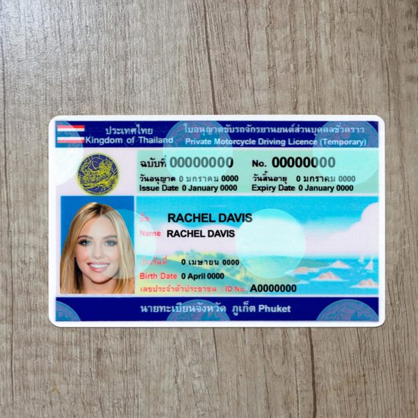 Fake Thailand driver license template