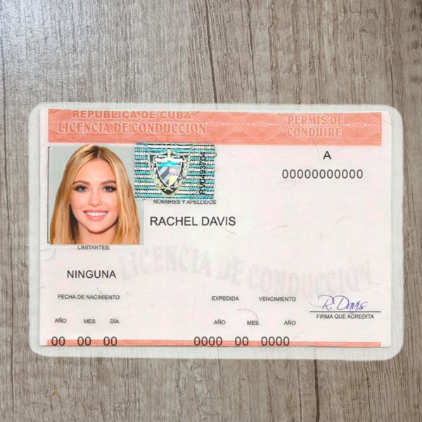 Fake Cuba driver license template