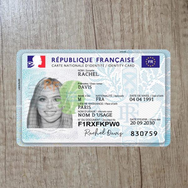 Fake France Id Card Template