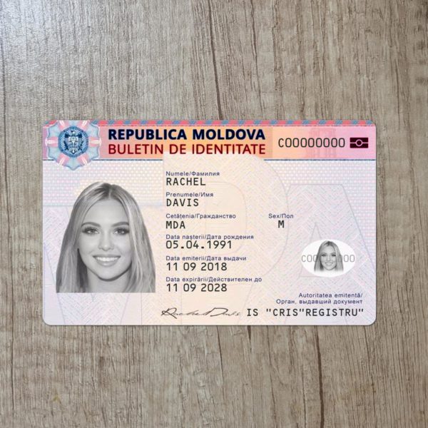 Fake Moldova Id Card Template