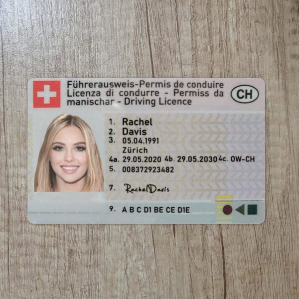 Fake Switzerland / Swiss driver license template