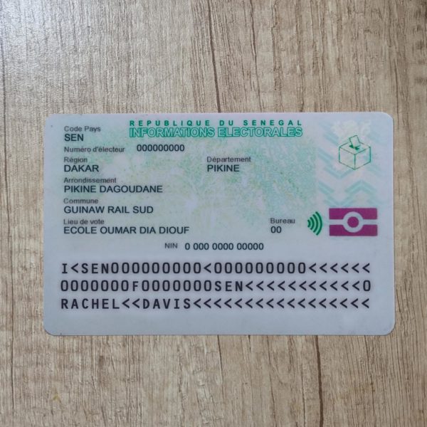 Fake Senegal Id Card Template
