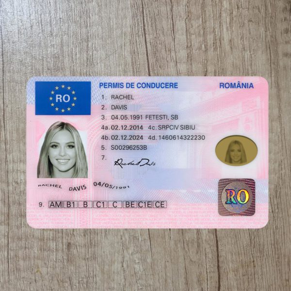 Fake Romania driver license template