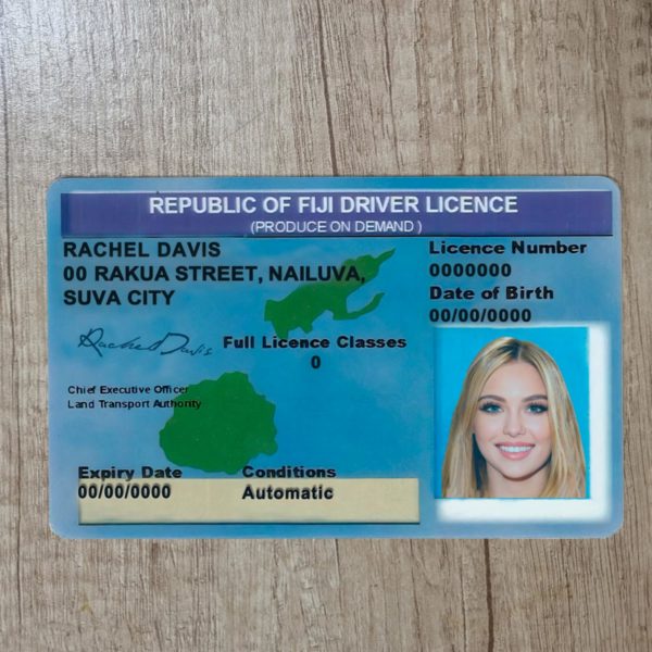 Fake Fiji driver license template