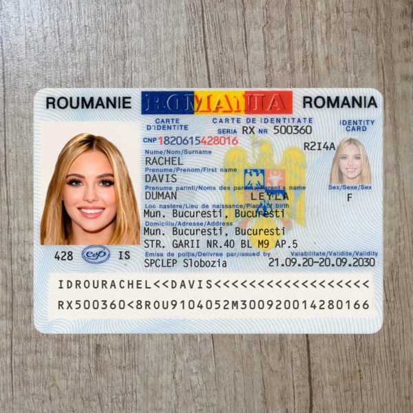 Fake Romania Id Card Template