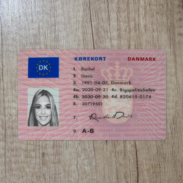 Fake Denmark driver license template