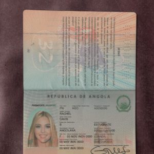 Angola passport template