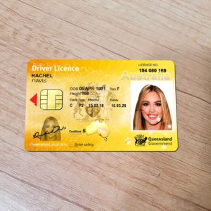Fake Australia Queensland driver license template