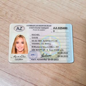 Fake Azerbaijan driver license template