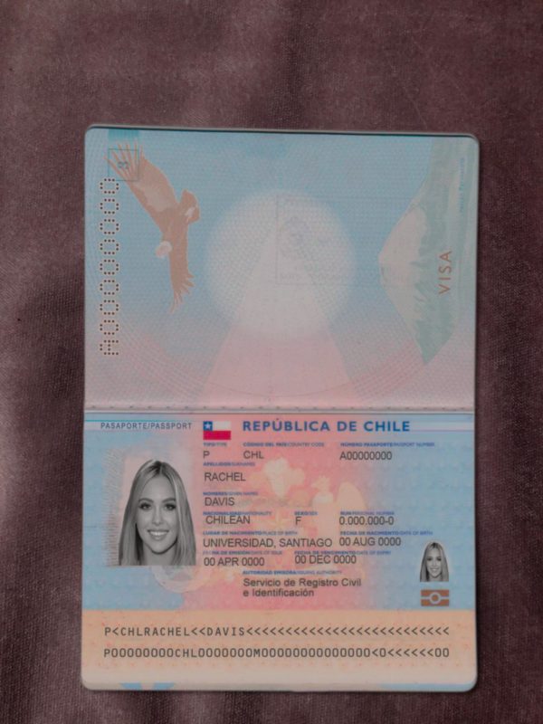 Chile passport template