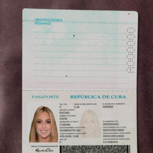 Cuba passport template