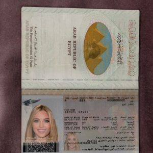 Egypt passport template