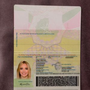 Ethiopia passport template