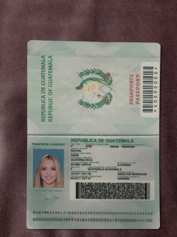 Guatemala passport template