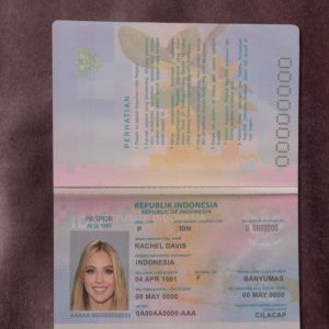 Indonesia passport template