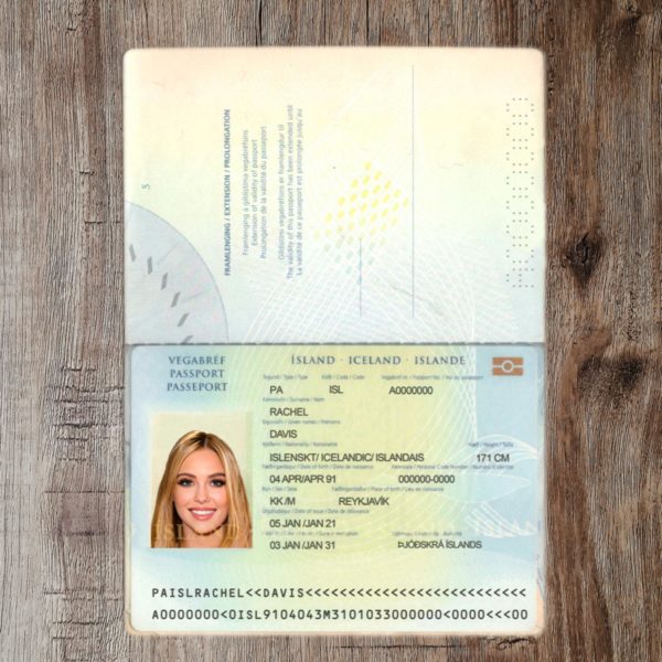 Island editable passport template