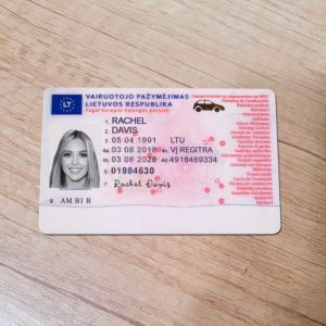 Fake Lithuania driver license template