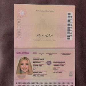 Malaysia passport template