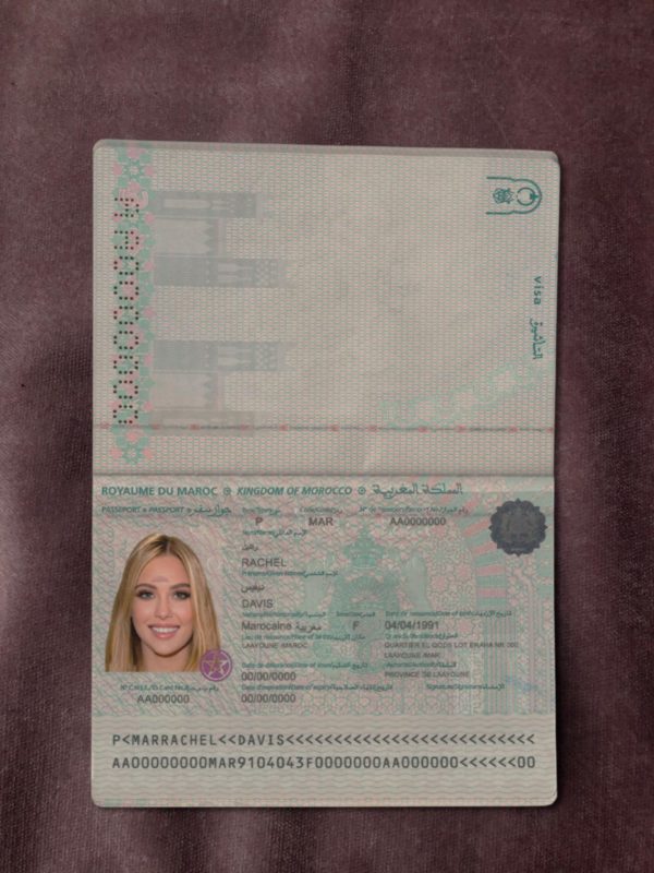 Marocco passport template