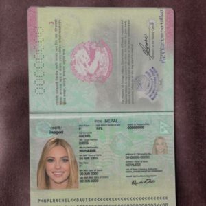 Nepal passport template
