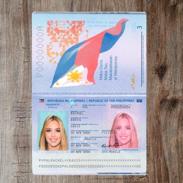 Philippines editable passport template