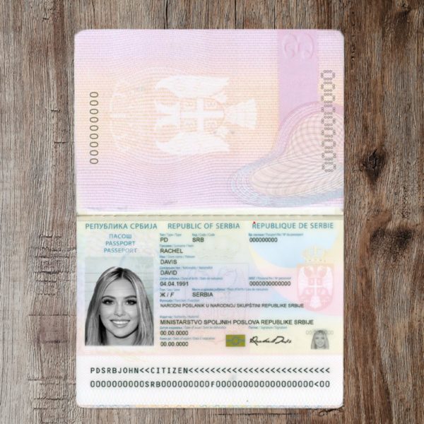 Serbia editable passport template