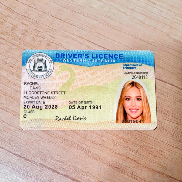 Fake Western Australia driver license template